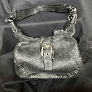 Coach Small Black leather hobo bag M5D-9952